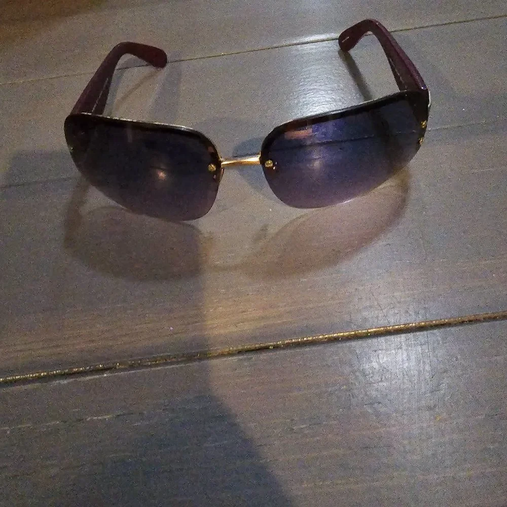 Marc By Marc Jacobs Women's Gold Satin Brown Sunglasses MMJ 015/S
